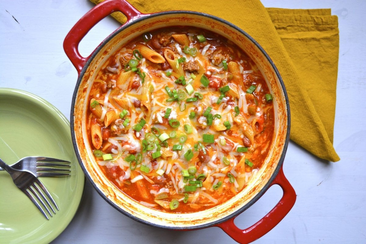 Easy Cheesy Chili Mac (Gluten Free)