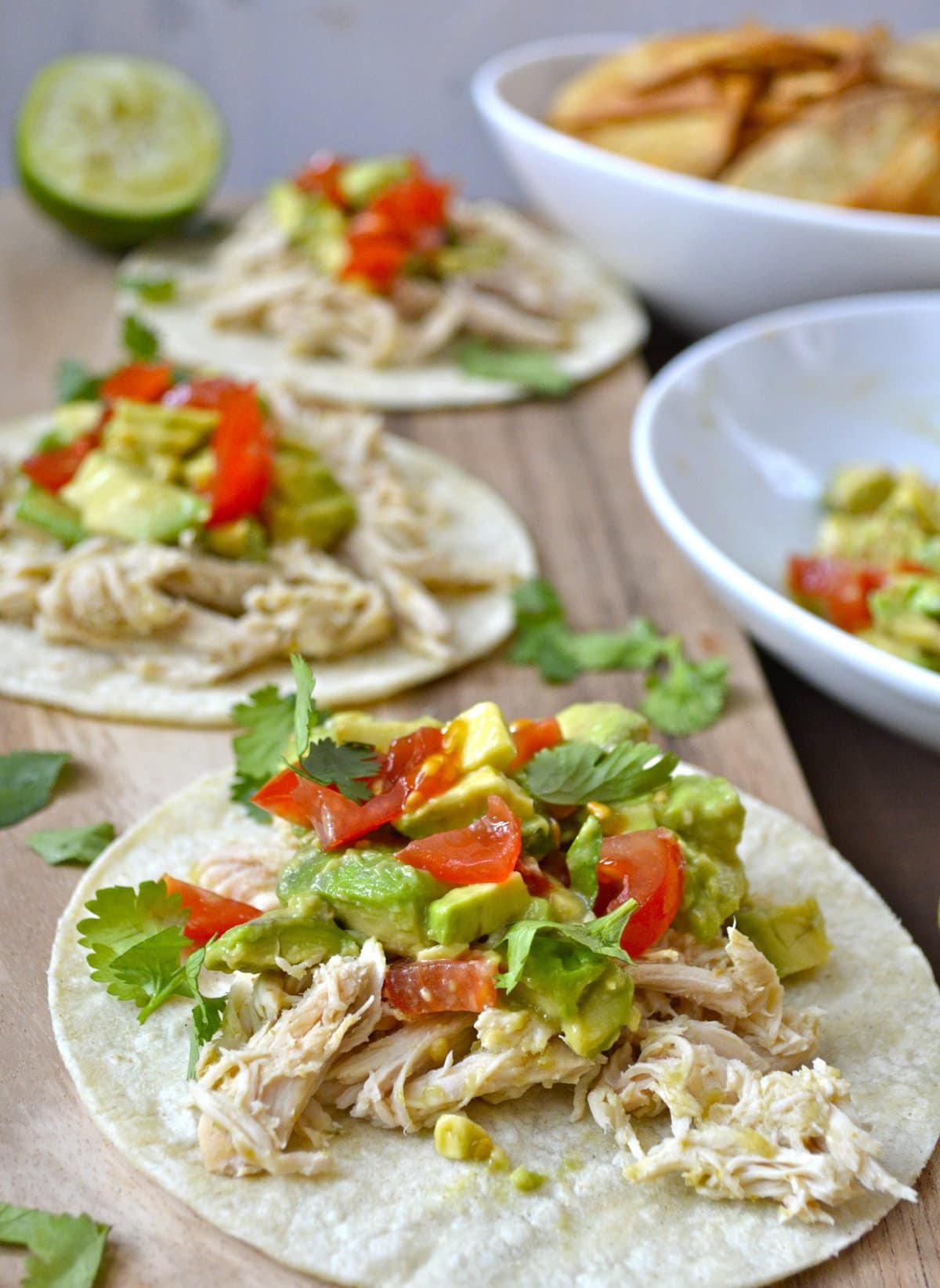 Slow Cooker Zesty Chicken Tacos