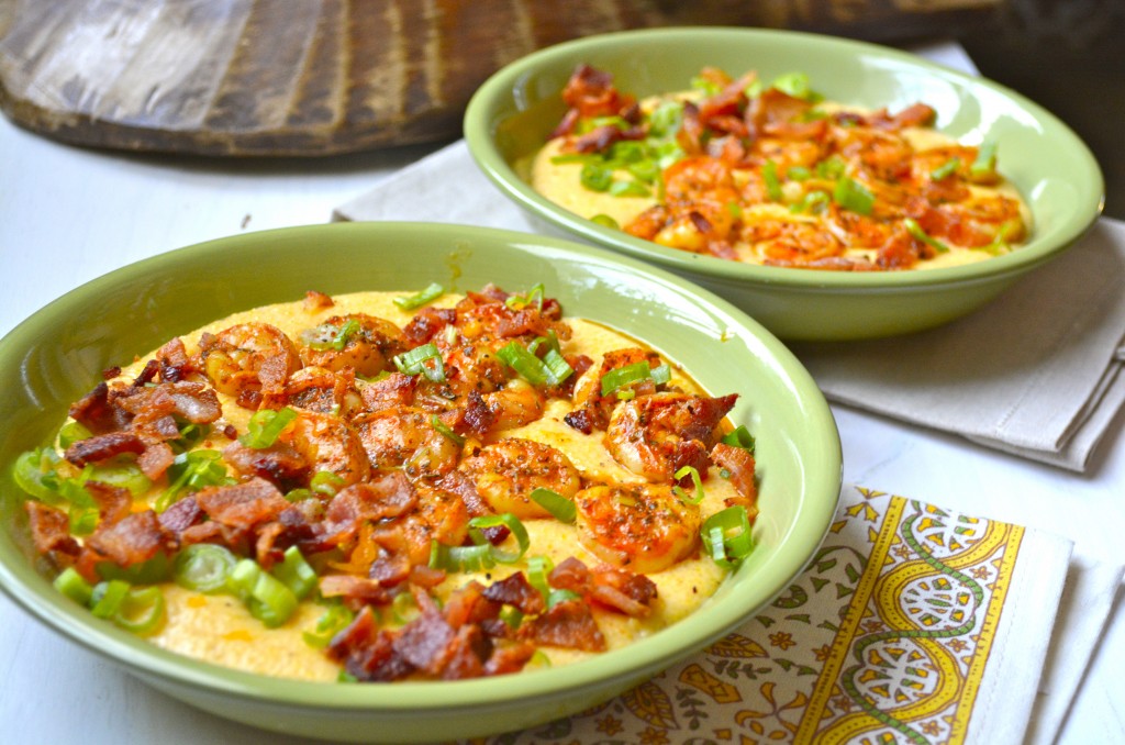 Shrimp and Creamy Cheesy Grits Maebells