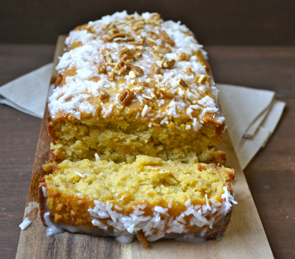 Tropical Mango Bread with Coconut Glaze Maebells