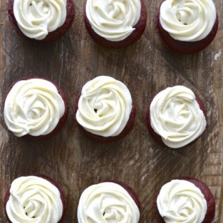 Gluten Free Red Velvet Cupcakes with Vanilla Bean Cream Cheese Frosting