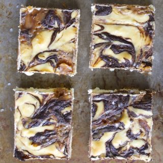 Salted Caramel Mocha Cheesecake Bars