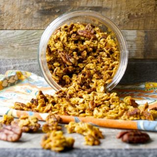 Pumpkin Spice Latte Granola, all the flavor of your Starbucks favorite in a crunchy, healthy snack!