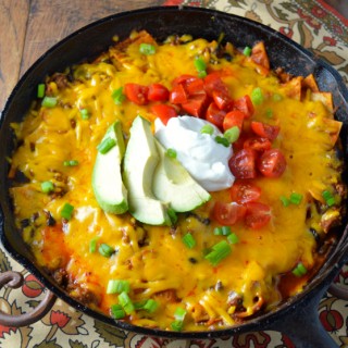 One Pan Easy Cheesy Enchiladas #glutenfree www.maebells.com