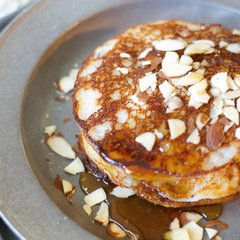 Soft and fluffy gluten free Banana Buttermilk Pancakes are the ultimate weekend breakfast!