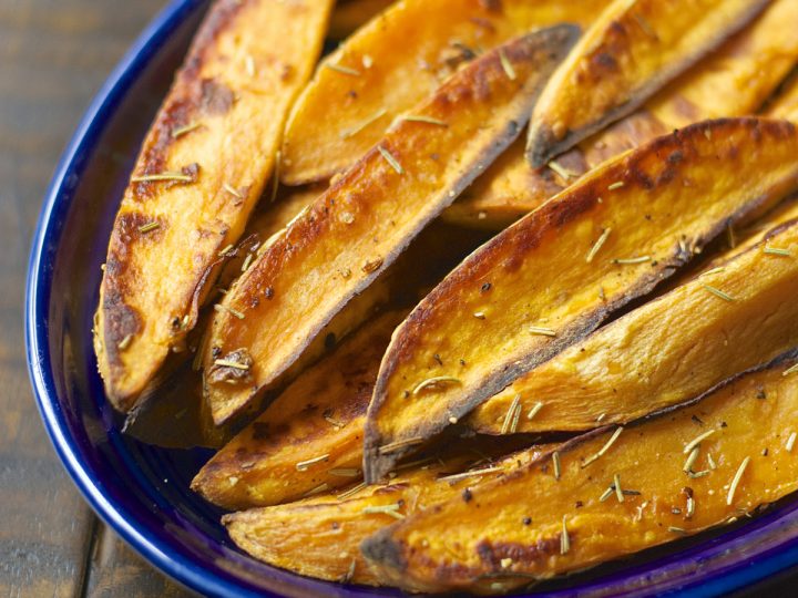 Rosemary Garlic Sweet Potato Wedges Maebells
