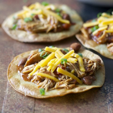 Slow Cooker Salsa Chicken just FOUR ingredients!