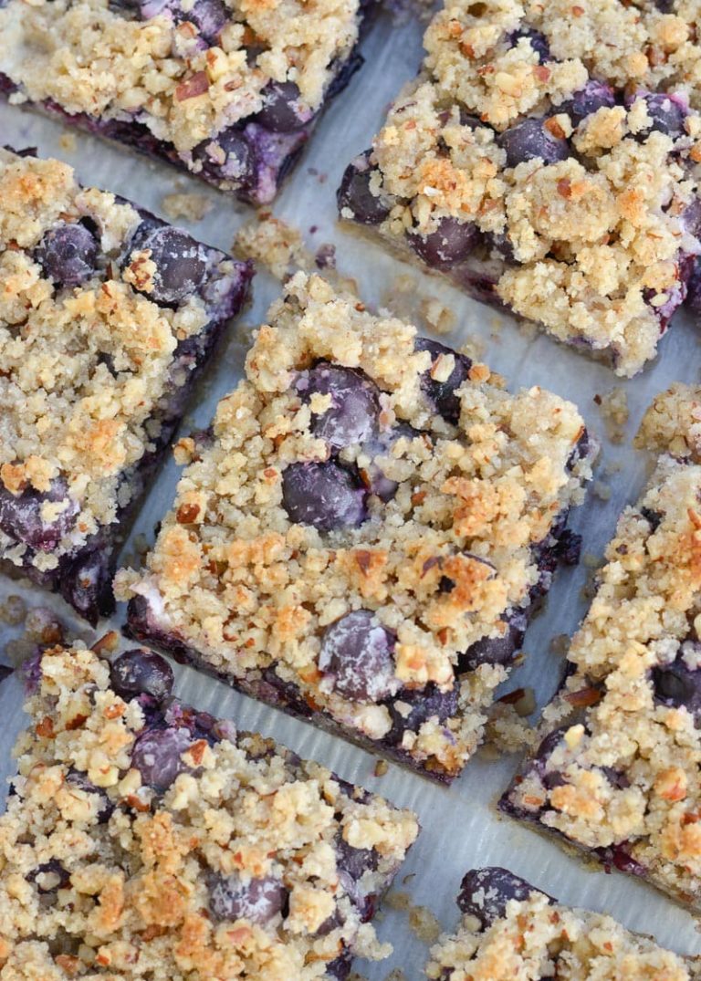 Healthier Blueberry Bars Recipe (LowCarb!) Maebells