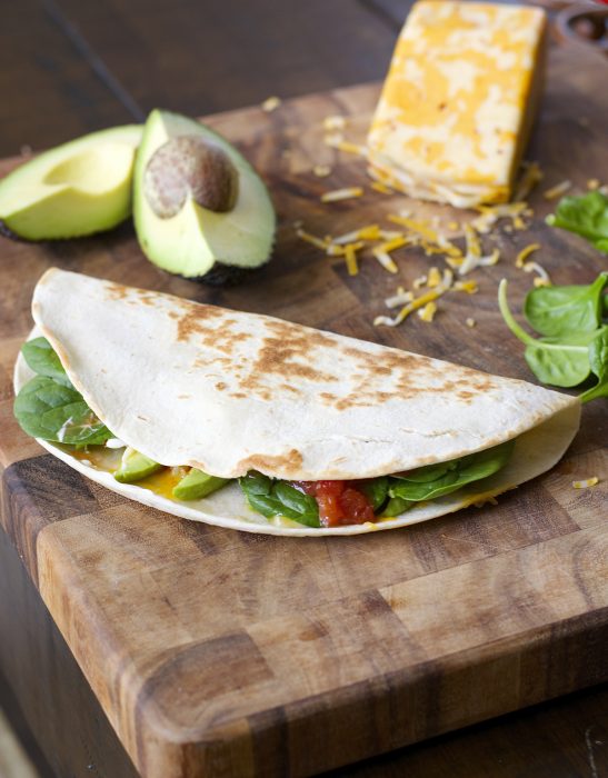 This Avocado Quesadilla is a simple six ingredient meal! A healthy, hearty dinner perfect for busy nights!