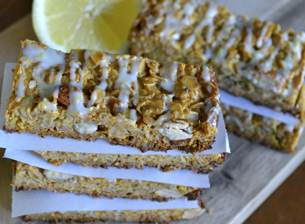 Lemon Poppy Seed Granola Bars are a delightful afternoon snack! Totally gluten free and easy to make!