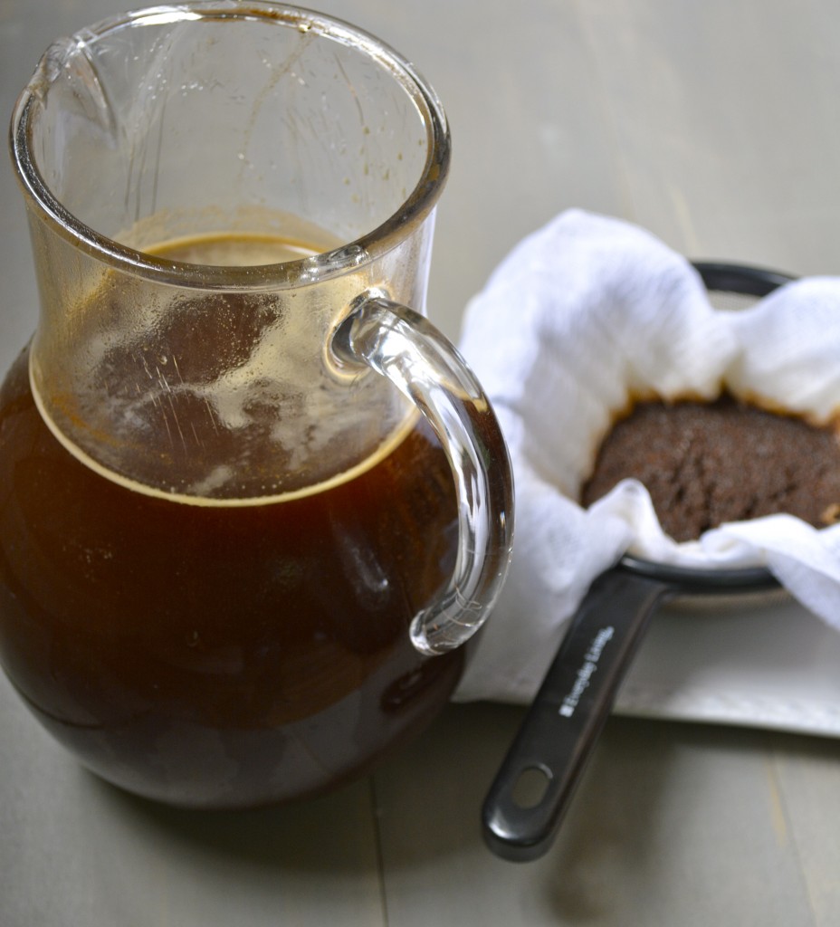 Simple Iced Coffee! This super easy cold brew version is the easiest way to make a big batch of iced coffee!