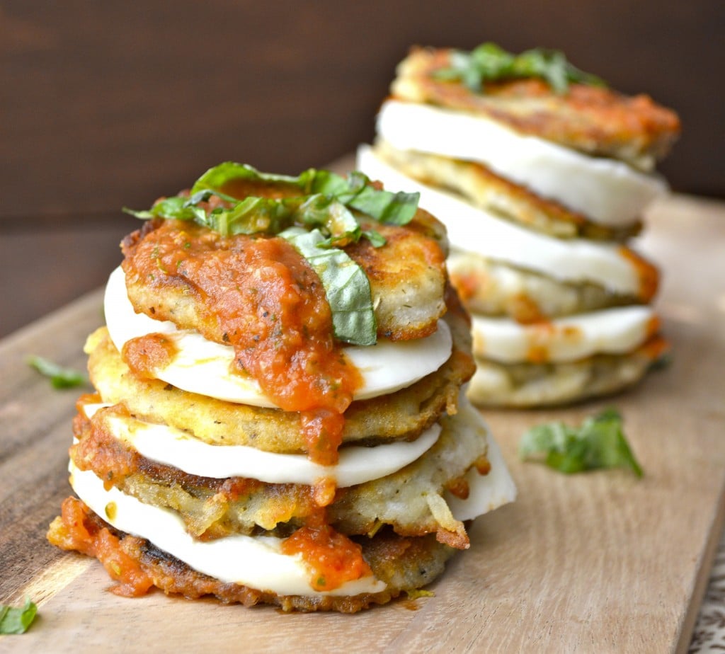 Eggplant and Mozzarella Stacks