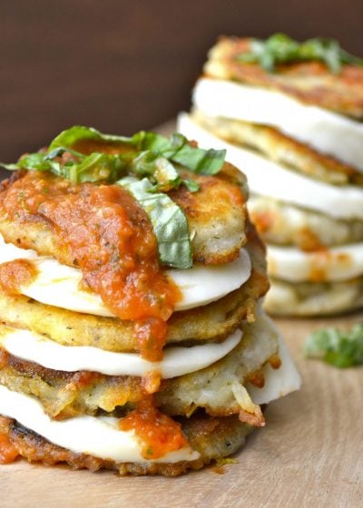 Eggplant and Mozzarella Stacks