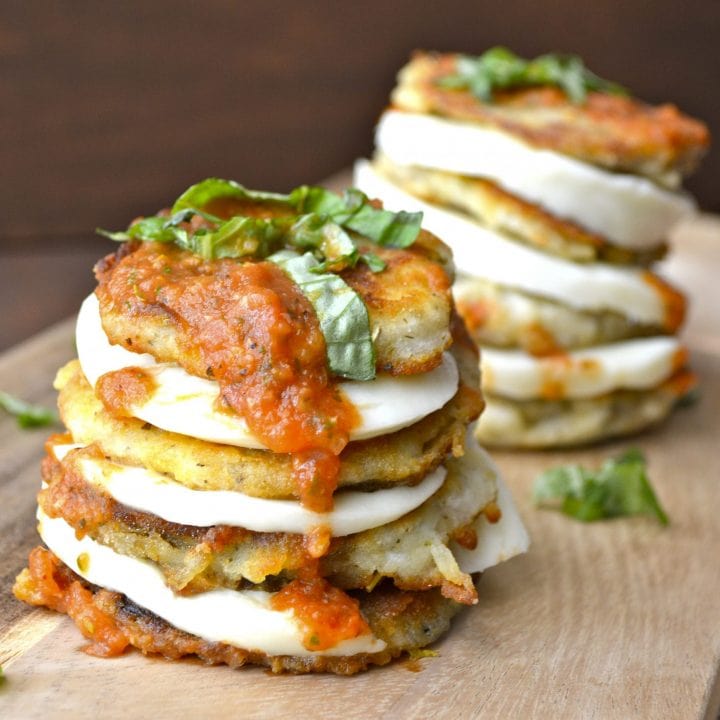 Eggplant and Mozzarella Stacks