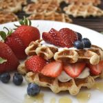 Banana Nut Oatmeal Waffles