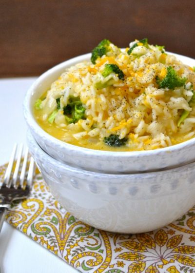 Creamy Cheddar Broccoli Rice