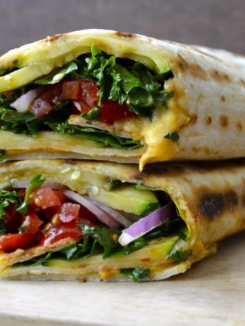 Grilled Zucchini Wrap! Gluten free, healthy, low calorie, vegetarian and SO GOOD! This is a quick and easy lunch you will love!