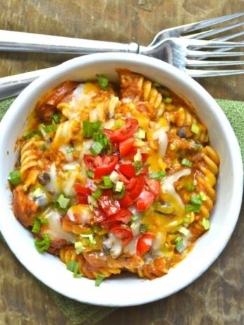 Spicy Sausage Black Bean Pasta, a super simple one dish 30 minute meal! (gluten free!)