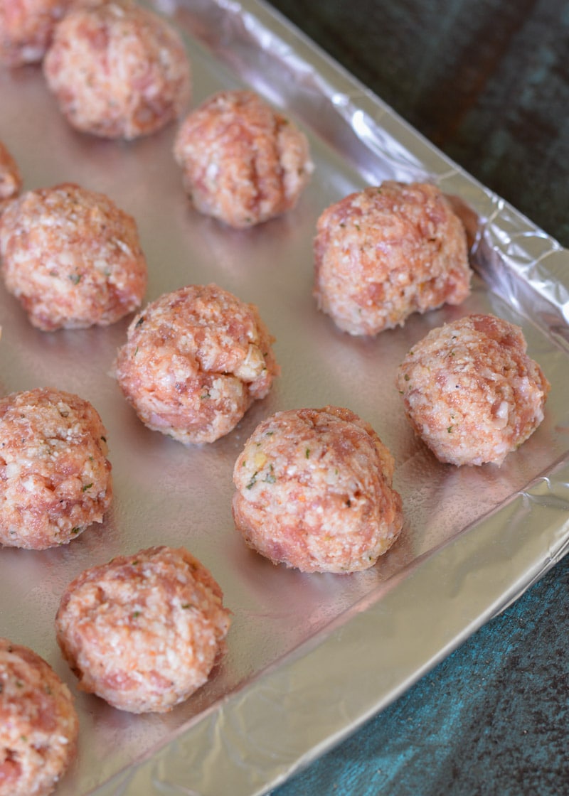 Keto meatballs are smothered in low carb marinara and parmesan for an easy low carb appetizer or meal.