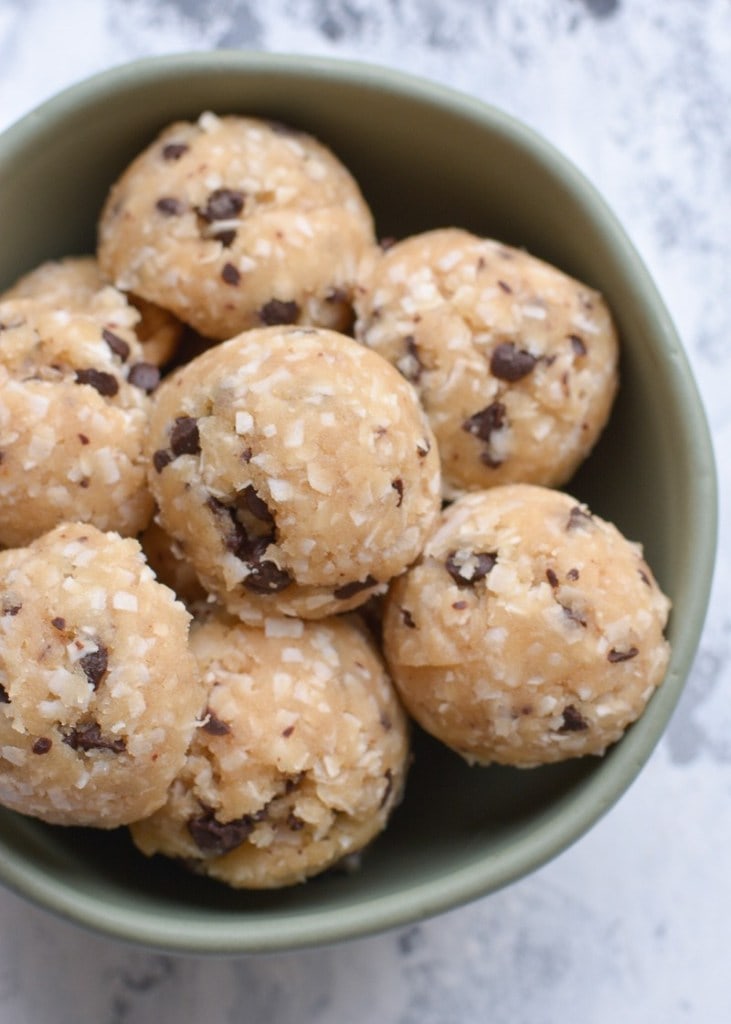 These easy Keto Cookie Dough Bites have just 1.2 net carbs each and can be an easy sugar-free treat!