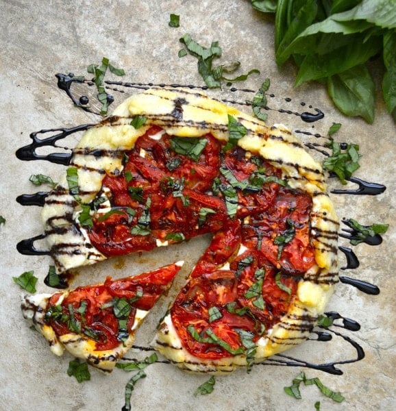 Caprese Galette with Balsamic Vinegar Reduction