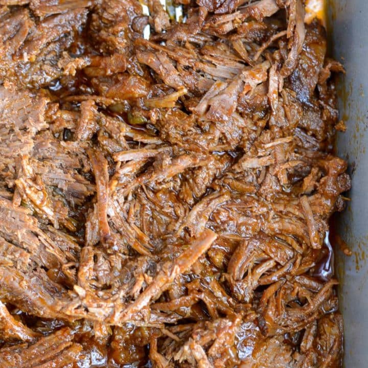 This easy Mexican Shredded Beef is naturally low carb and keto-friendly! This easy beef recipe can be made in the slow cooker or Instant Pot! 