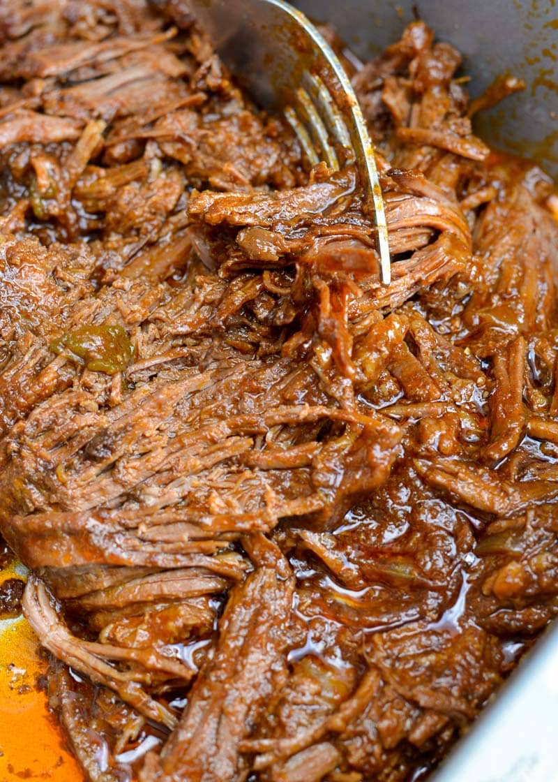 This easy Mexican Shredded Beef is naturally low carb and keto-friendly! This easy beef recipe can be made in the slow cooker or Instant Pot! 