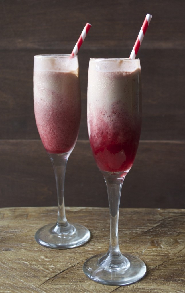 Raspberry Red Wine Slushy with Chocolate Whipped Cream...the ULTIMATE girls night drink!! www.maebells.com