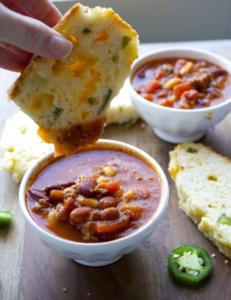 This gluten free Gouda and Jalapeno Bread is perfect for flavor packed sandwiches or serving with your favorite soups! 