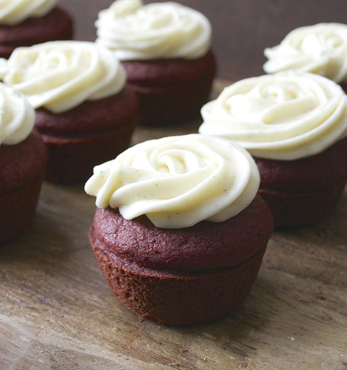 These gluten free Red Velvet Cupcakes are moist and delicious! Topped with Vanilla Cream Cheese Icing they are a dessert that is hard to beat!