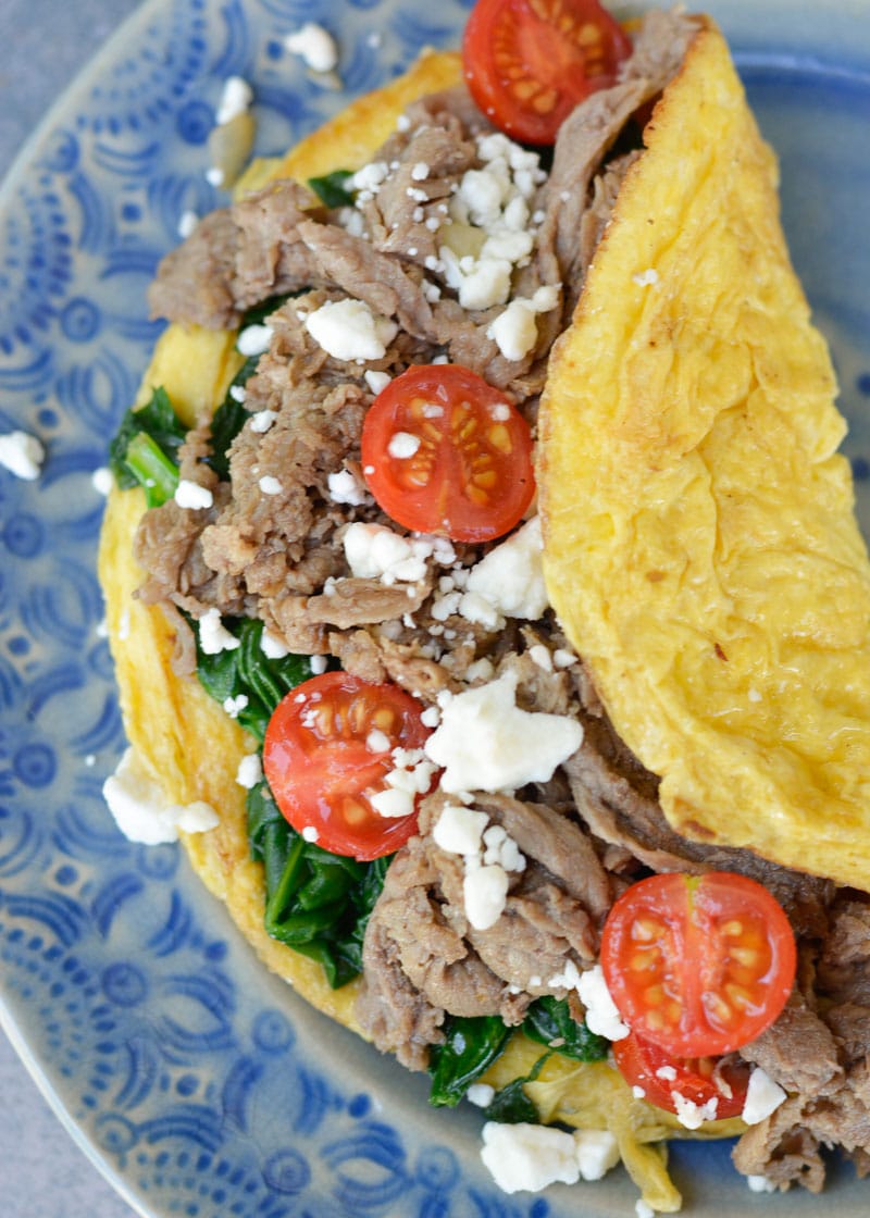 This Keto Steak Omelet is a protein-packed keto breakfast that is sure to keep you full for hours!