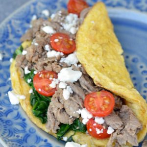 This Keto Steak Omelet is a protein-packed keto breakfast that is sure to keep you full for hours!