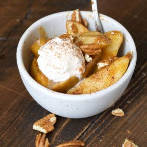 These Slow Cooker Pumpkin Spiced Apples are the ultimate autumn comfort food! You will love these tender apples packed with pumpkin spice and cinnamon flavor!