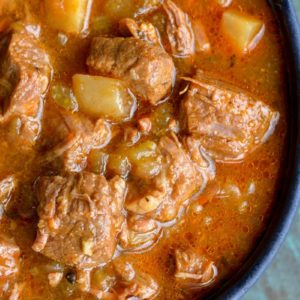 This Instant Pot Keto Beef Stew is loaded with tender shredded beef, and vegetables in a savory broth. Each serving of this stew is about 5 net carbs! This is the perfect low carb comfort food with stove-top, Instant Pot, or slow cooker directions! 