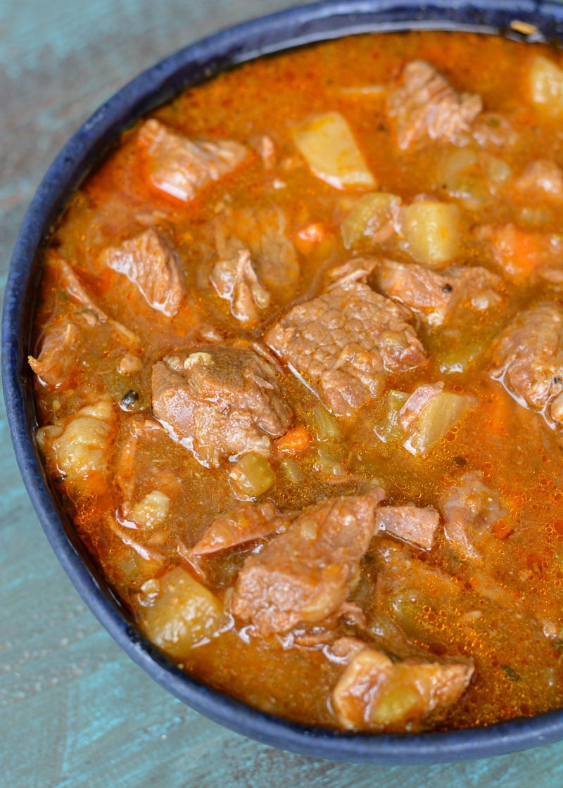 This Instant Pot Keto Beef Stew is loaded with tender shredded beef, and vegetables in a savory broth. Each serving of this stew is about 5 net carbs! This is the perfect low carb comfort food with stove-top, Instant Pot, or slow cooker directions! 