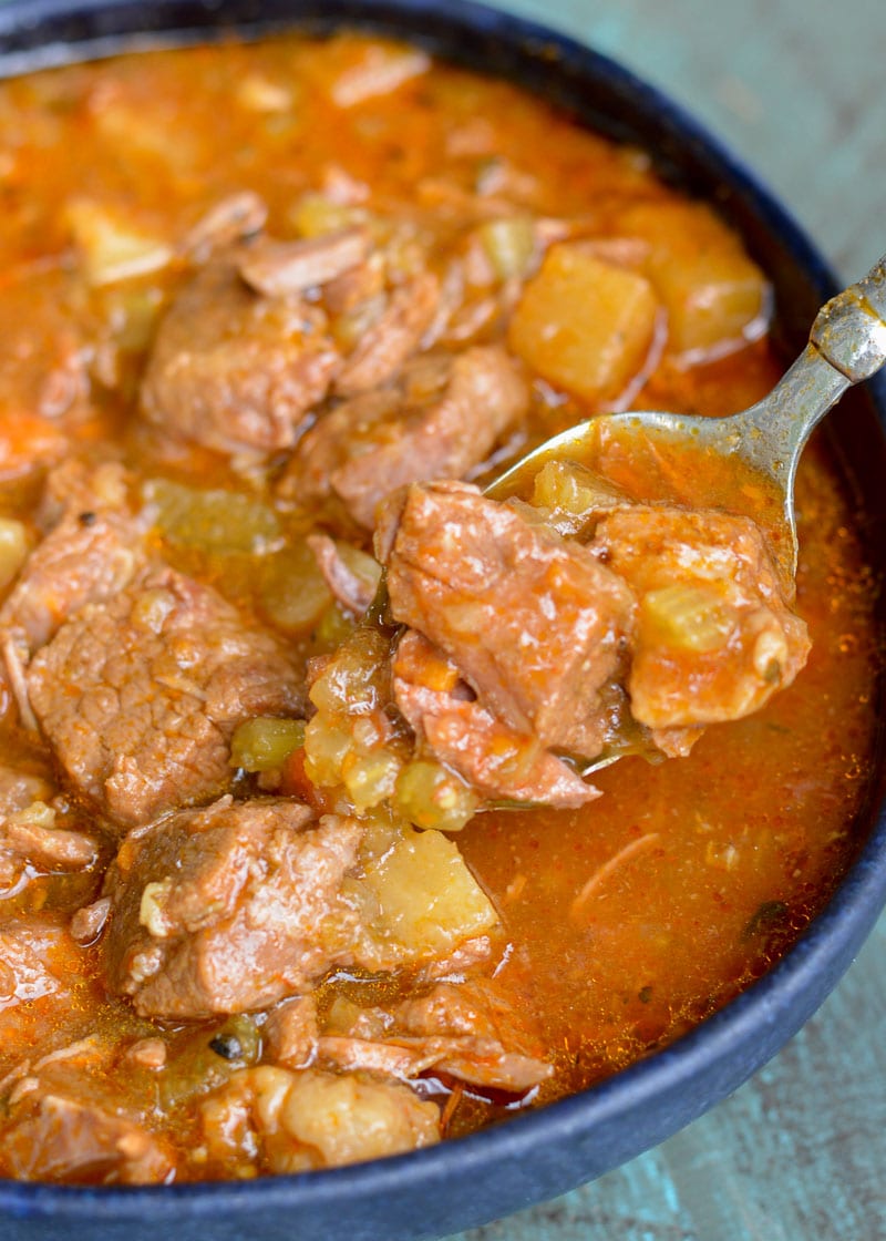 This Instant Pot Keto Beef Stew is loaded with tender shredded beef, and vegetables in a savory broth. Each serving of this stew is about 5 net carbs! This is the perfect low carb comfort food with stove-top, Instant Pot, or slow cooker directions! 