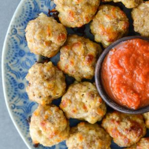 Easy Italian Sausage Balls! A flavor packed, low carb, keto-friendly appetizer that is so easy to make! 