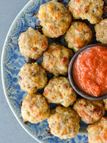 Easy Italian Sausage Balls! A flavor packed, low carb, keto-friendly appetizer that is so easy to make! 