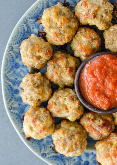 Easy Italian Sausage Balls! A flavor packed, low carb, keto-friendly appetizer that is so easy to make! 