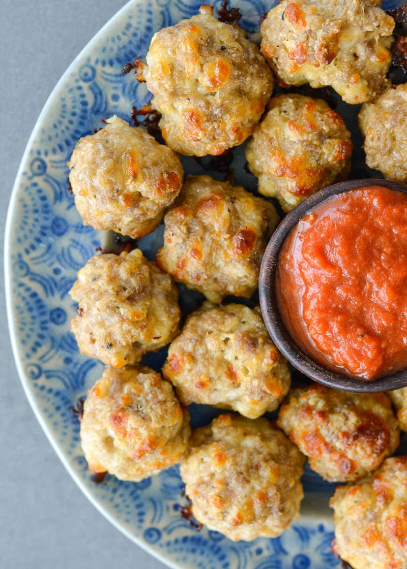 Easy Italian Sausage Balls! A flavor packed, low carb, keto-friendly appetizer that is so easy to make! 