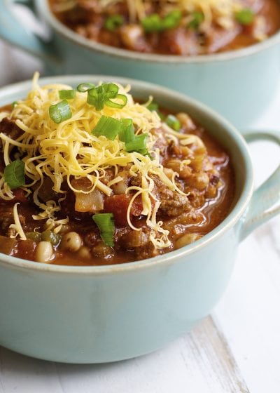 This Cabbage and Black-Eyed Pea Soup is the perfect slow cooker soup recipe for New Year's Day! Packed with black-eyed peas, onions, bell pepper, cabbage, and tomatoes for an easy, comforting soup.