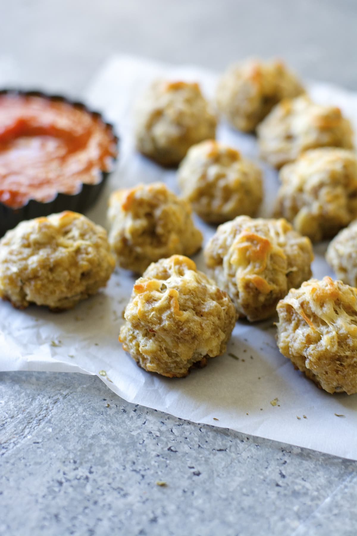 Easy Italian Sausage Balls! A flavor packed gluten free appetizer that is SO easy!