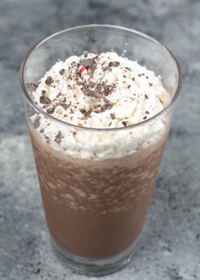 This low carb Peppermint Frappuccino is loaded with rich chocolate flavor, and a peppermint kick! Enjoy a coffeehouse favorite for under 4 net carbs!