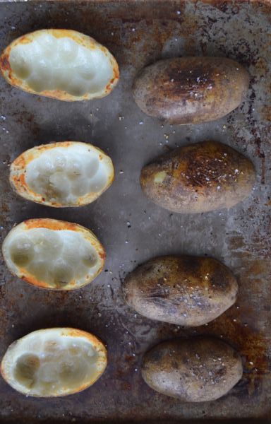 Cheddar Quiche Stuffed Potato Skins www.maebells.com