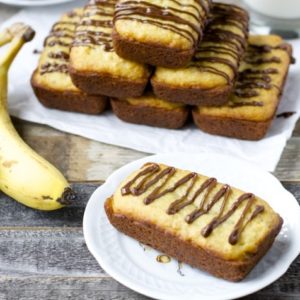 Gluten Free Banana Bread with Peanut Butter Cream