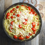 Creamy Parmesan Spaghetti with Cherry Tomatoes
