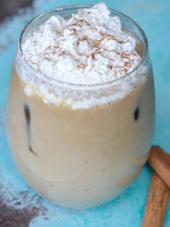 Skip Starbucks and make your own Iced Vanilla Chai Latte at home! This simple drink is so easy to make, and oh so refreshing! 