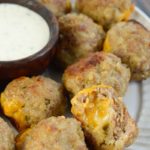 Cheddar Stuffed Meatballs (keto + low carb)