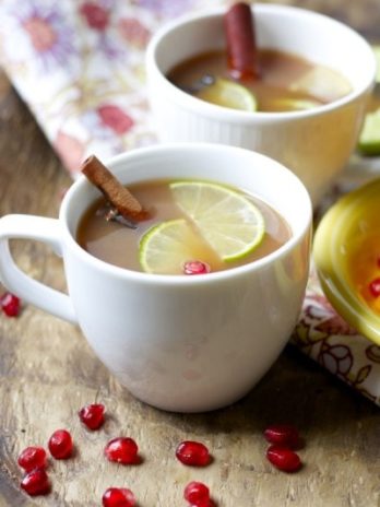 Fruit Spice Tea, three different fruit jucies are simmered with cinnamon sticks and cloves to make a soul soothing tea you will love! www.maebells.com