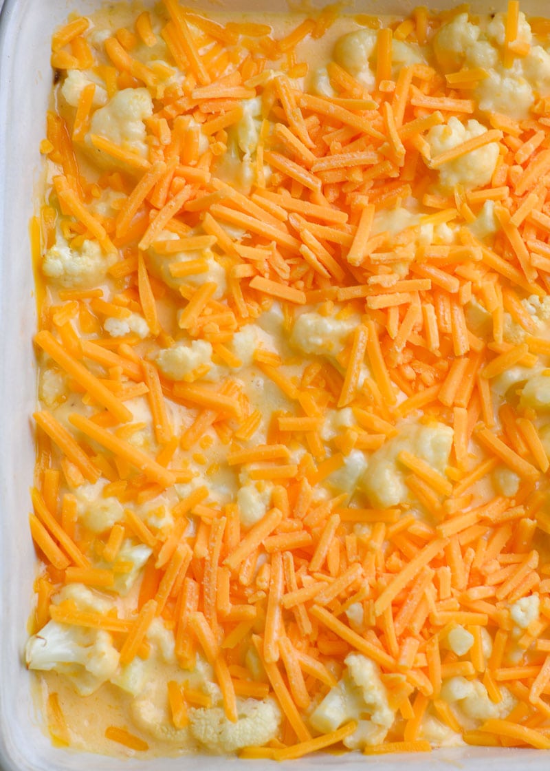 This ultra rich Cheesy Cauliflower Casserole is the perfect low carb, keto-friendly side dish!